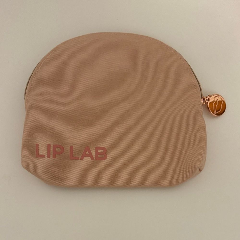 Lip Lab light pink cosmetic bag